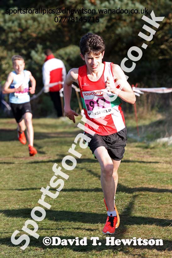 Boys under-15s, 2016 National Cross Country Relays, Berry Hill Park, Mansfield. Photo: David T. Hewitson/Sports for All Pics